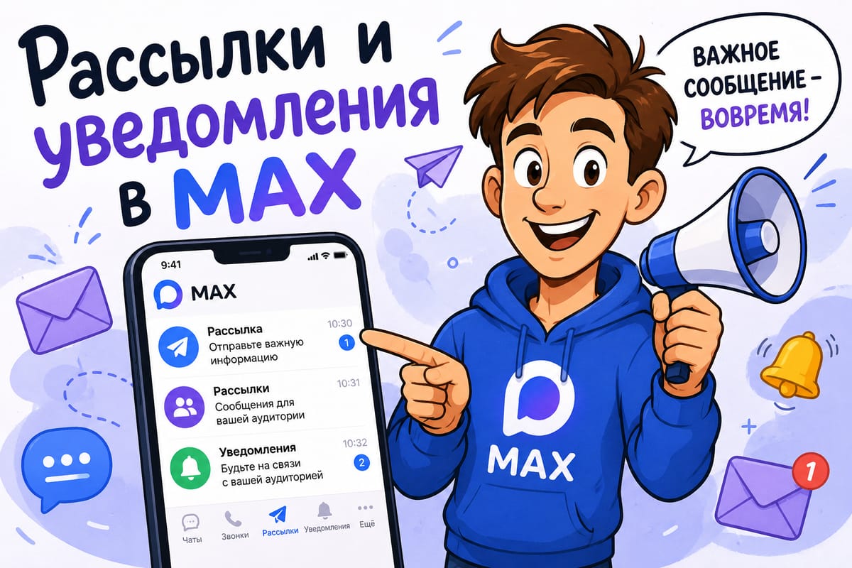 Рассылки и уведомления в МАКС: как делать рассылку клиентам через мессенджер